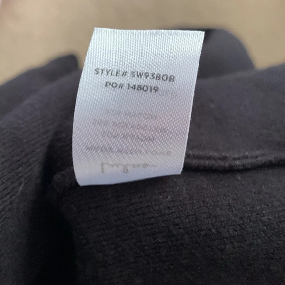 Lulus black cozy knit open front cardigan with pockets small medium oversized - Picture 8 of 9